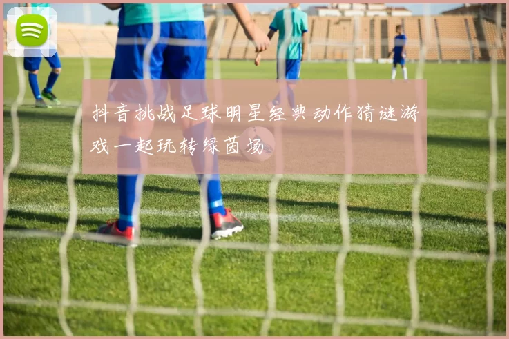 抖音挑战足球明星经典动作猜谜游戏一起玩转绿茵场
